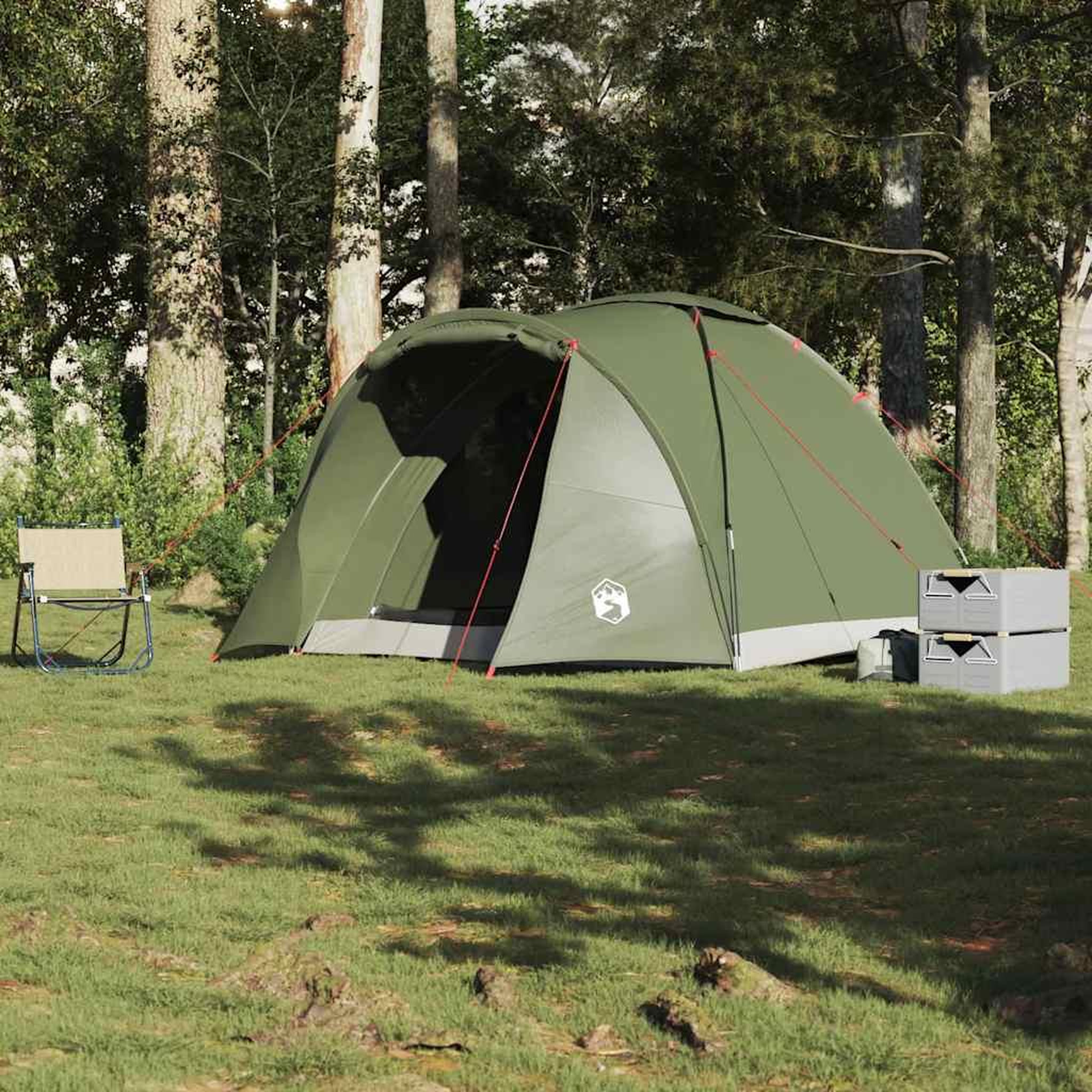 Voir la diapositive 3 : VIDAXL Tente de peche 2 personnes vert olive impermeable