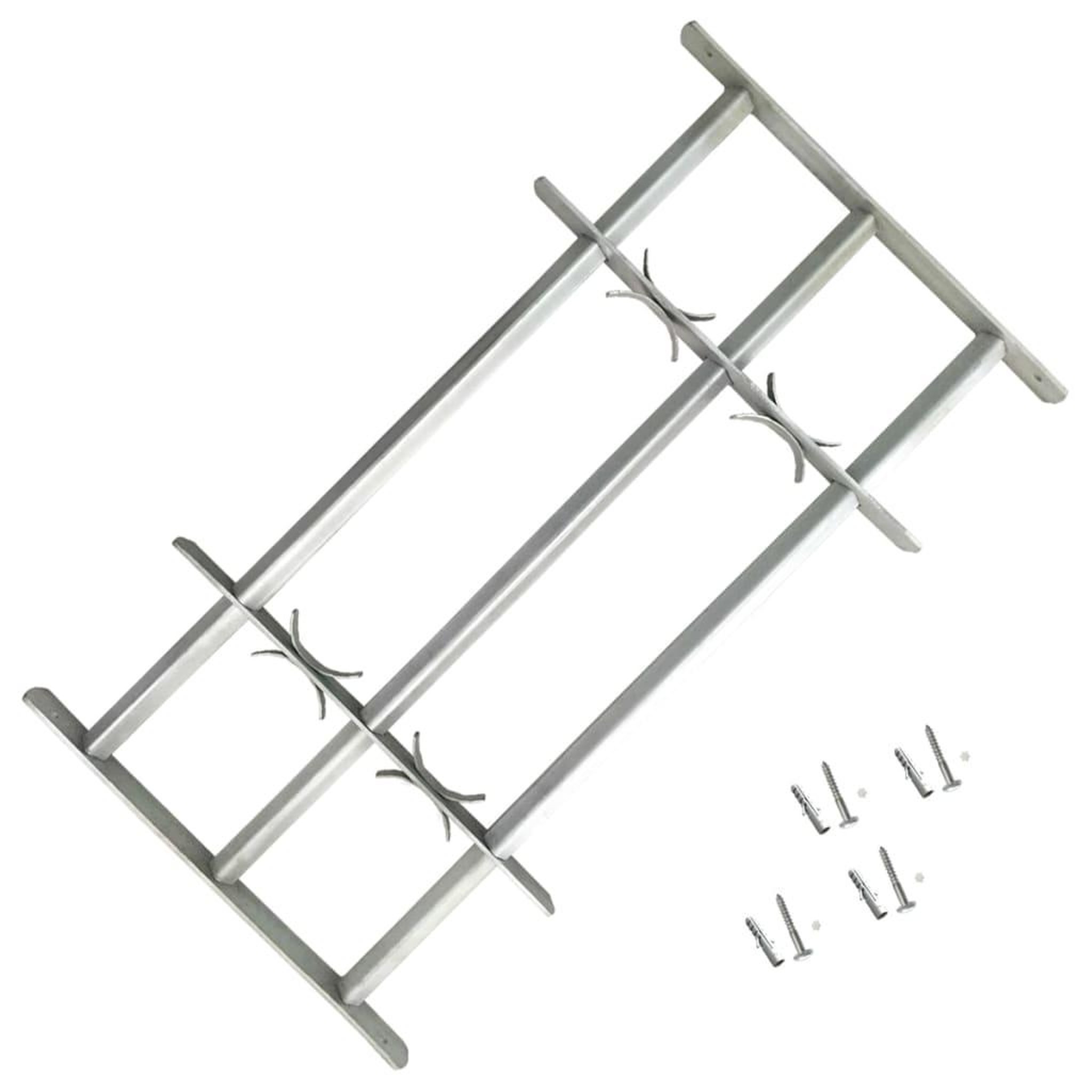 Voir la diapositive 1 : VIDAXL Grille reglable de securite de fenetres et 3 barres 500-650 mm