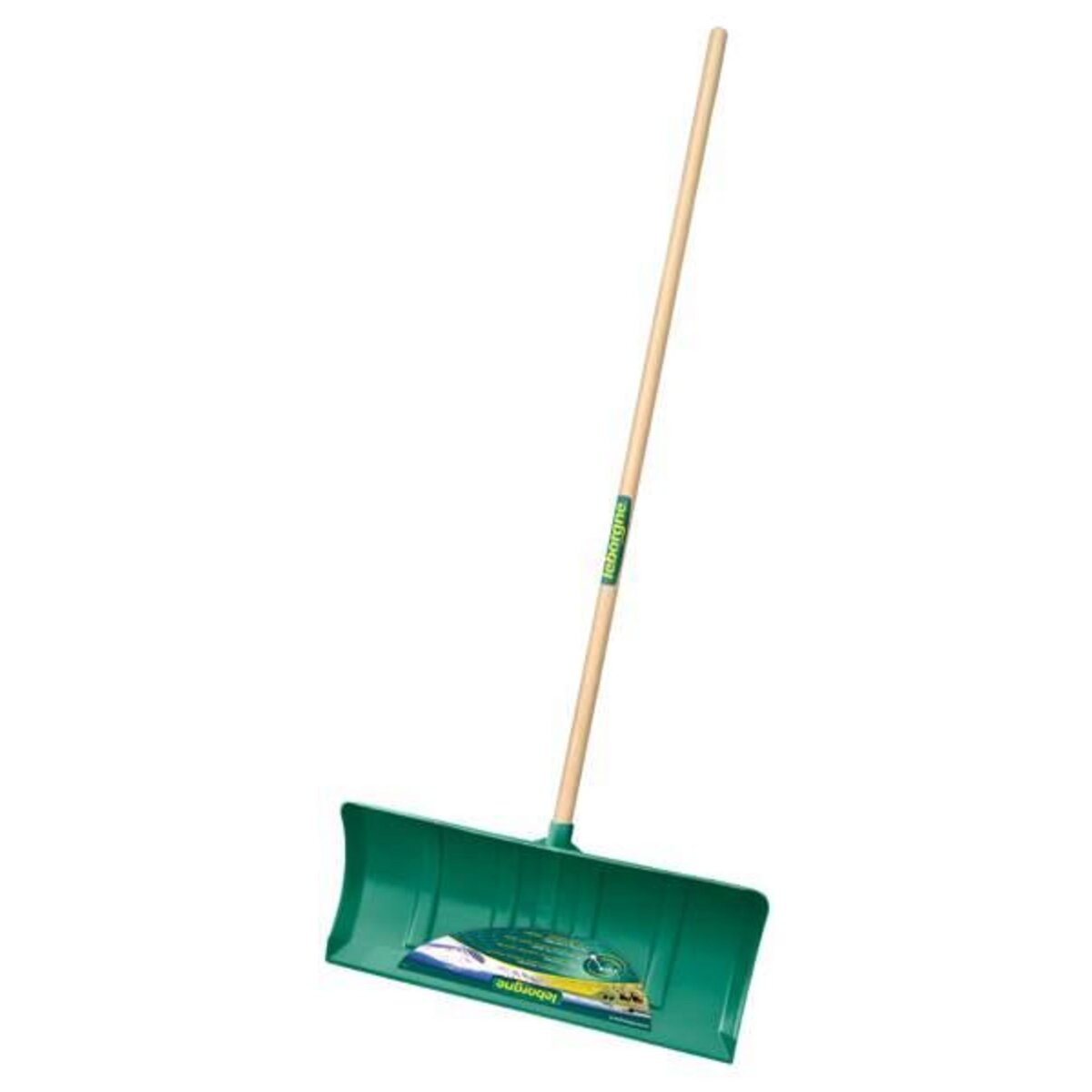 Leborgne Poussoir polymère vert - manche bois certifié PEFC 100%