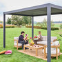 Voir la diapositive 2 : SWEEEK Pergola bioclimatique aluminium lames orientables 4x3m Triomphe