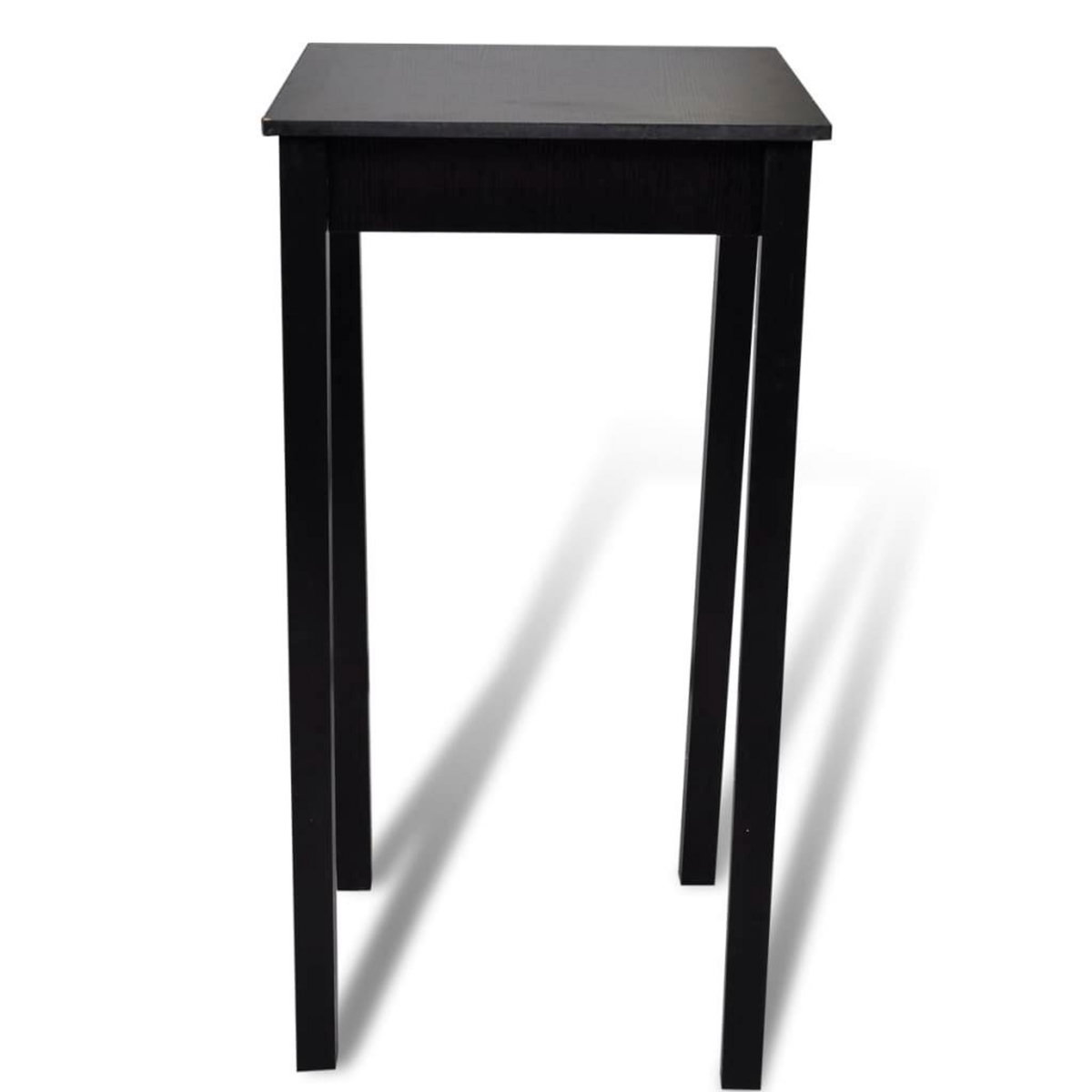 VIDAXL Set de 1 table de bar et 2 tabourets noir