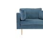Voir la diapositive 5 : Paris Prix Fauteuil Design en Velours  Boom  110cm Bleu