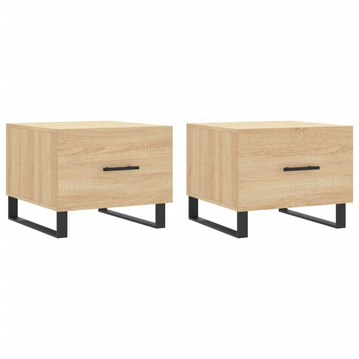 VIDAXL Tables basses 2 pcs chene sonoma 50x50x40 cm bois d'ingenierie