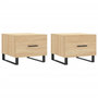 Voir la diapositive 2 : VIDAXL Tables basses 2 pcs chene sonoma 50x50x40 cm bois d'ingenierie