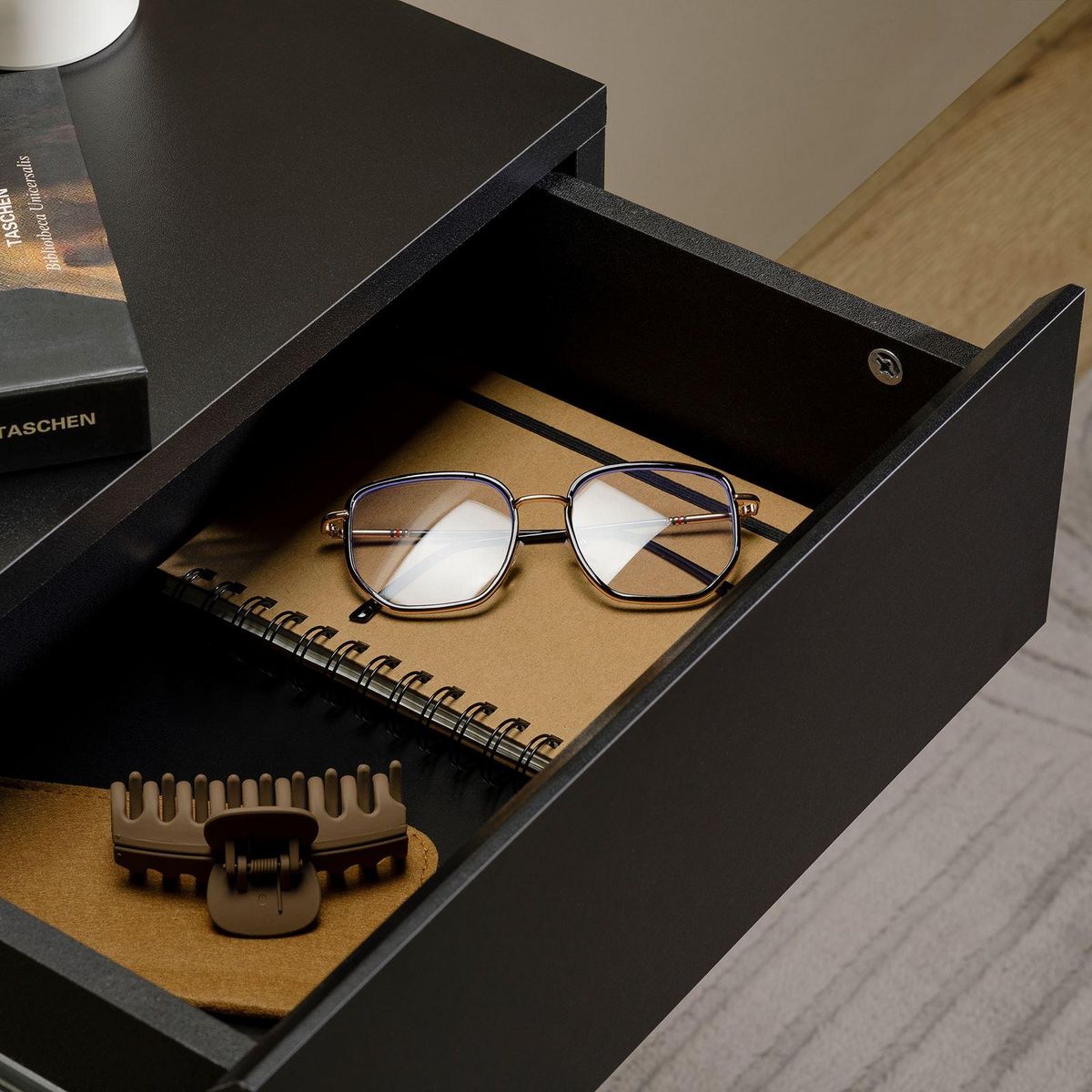 IDIMEX Chevet suspendu FLORENT, en mélaminé