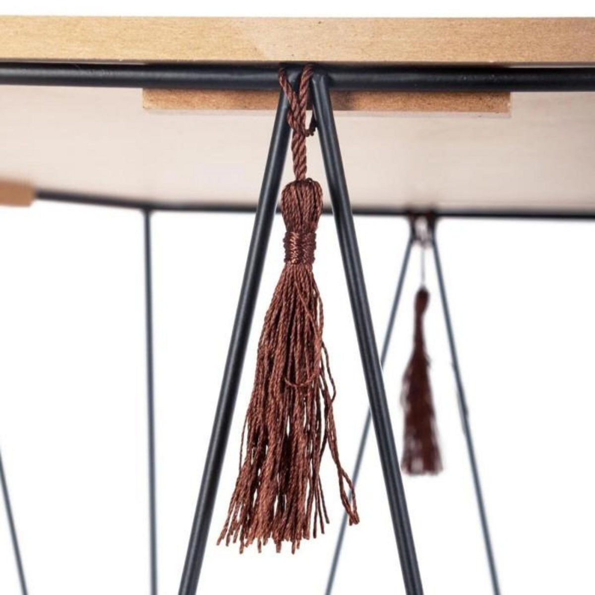 ATMOSPHERA Table à Café Octogonale en Métal  Etnik  40cm Noir