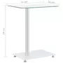 VIDAXL Table d'appoint en forme U Transparent 45x30x58 cm Verre trempe