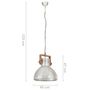 Voir la diapositive 6 : VIDAXL Lampe suspendue industrielle 25 W Argente Rond 40 cm E27