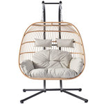 CONCEPT USINE Fauteuil suspendu 2 places effet rotin  FARO