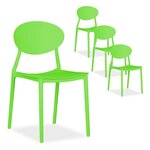 HomeStyle4U Chaise de jardin Lot 4 chaises vert