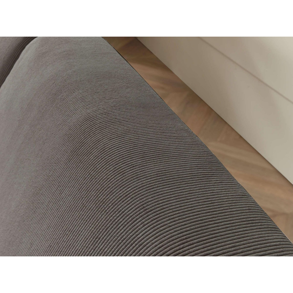 LISA DESIGN Malcom - canapé panoramique d'angle gauche - en velours côtelé