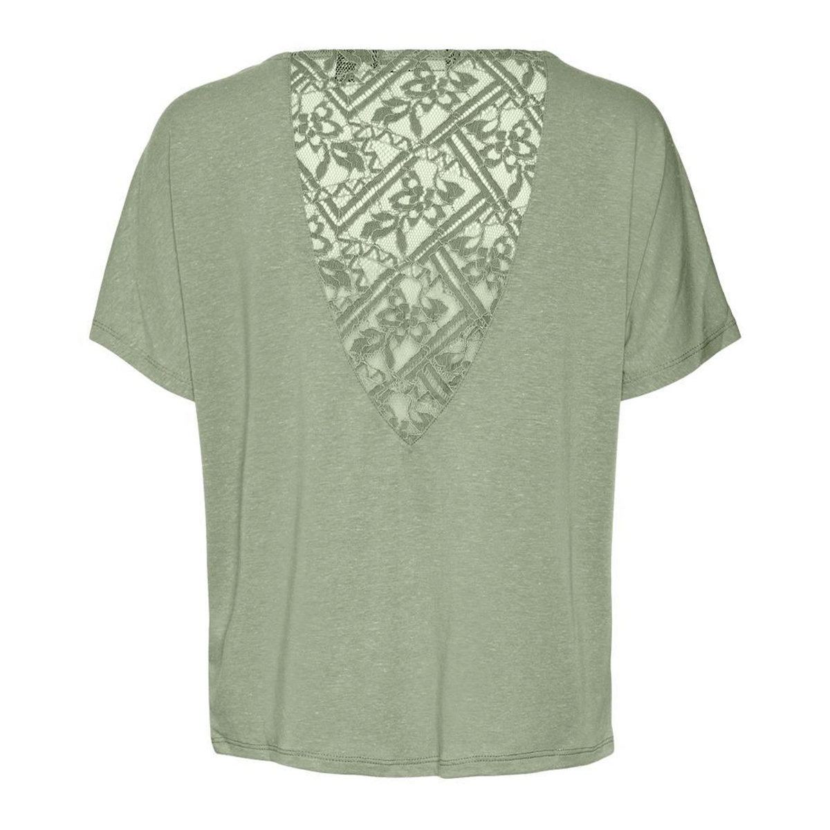 Vero Moda T-shirt Vert Dentelle Femme Vero Moda Marijune