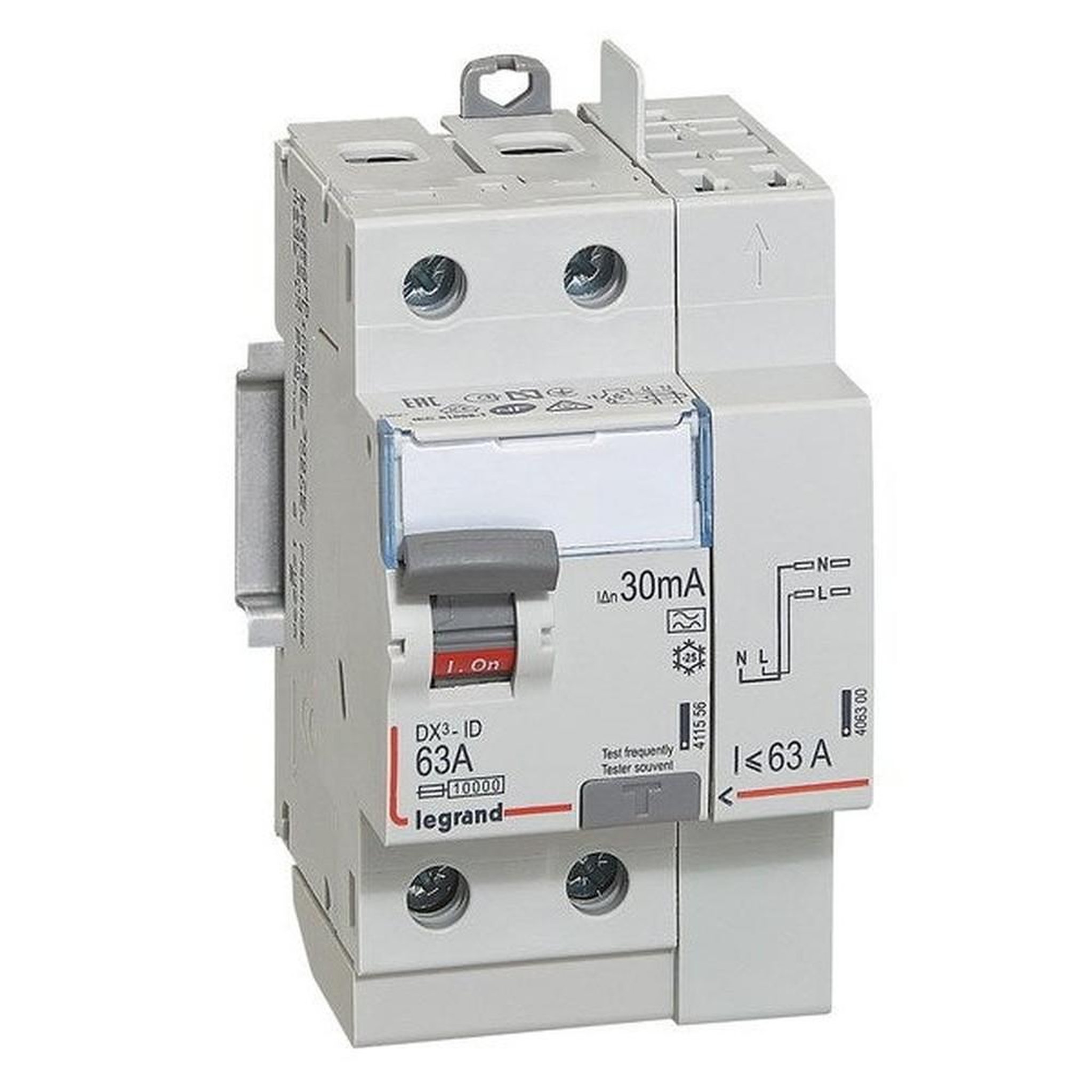 Legrand Interrupteur différentiel 30 mA 63 A type A arrivée haut/départ haut