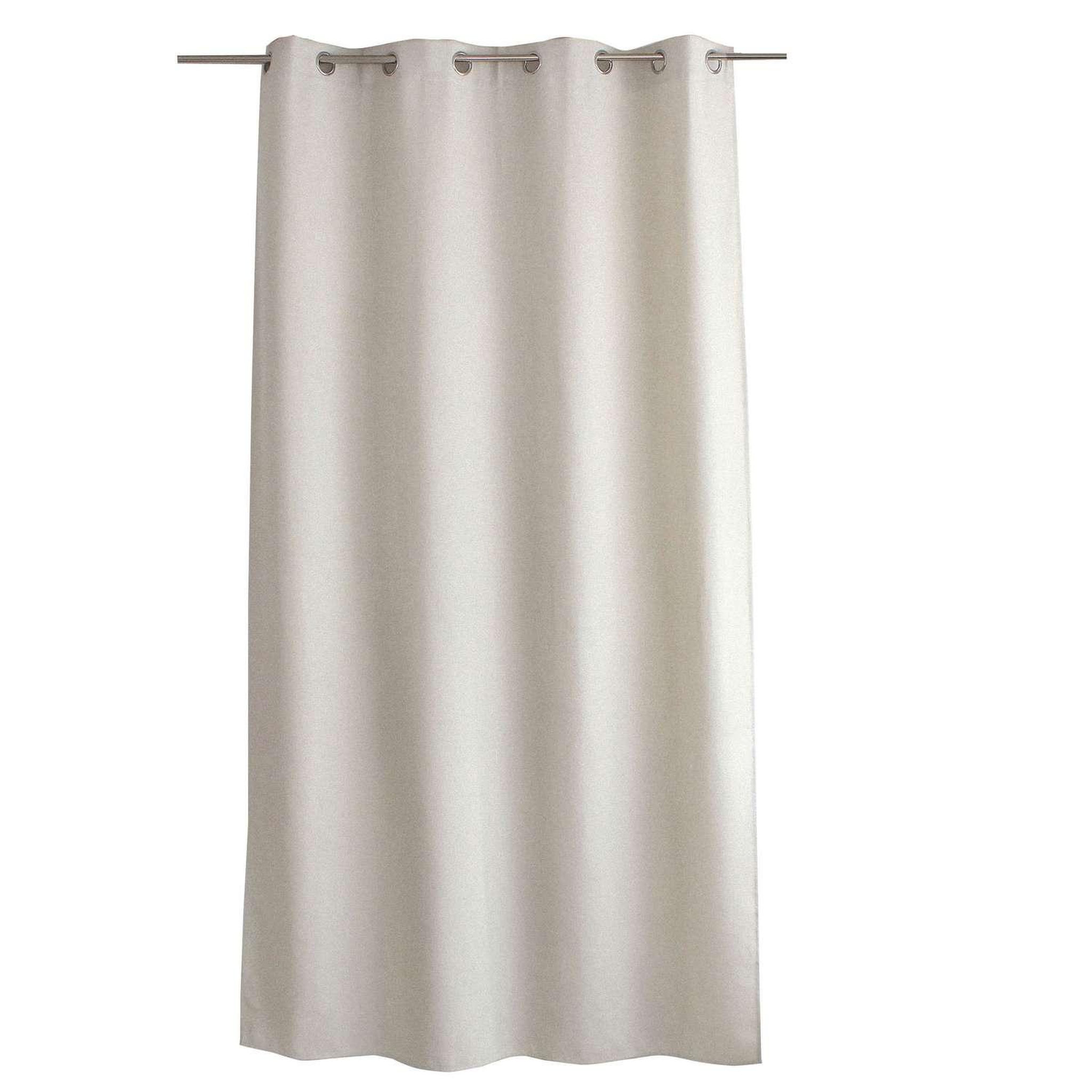 TOILINUX Rideau aspect chenillé - 140 x 240 cm - ecru