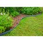 Voir la diapositive 5 : NATURE 3 bordures de jardin acier galvanisé avec 4 ancres incluses, 3 lattes de 91,4  x H10,2 cm soit 2,64 m, gris