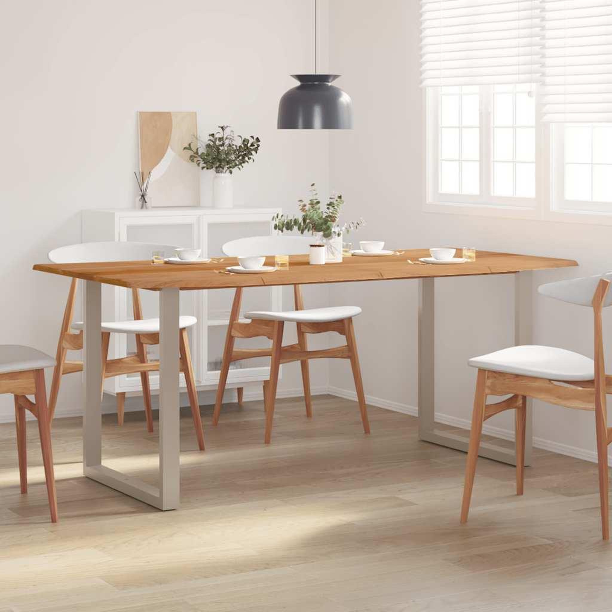 Voir la diapositive 1 : VIDAXL Table de salle a manger 180x90x76 cm Bois d'acacia massif