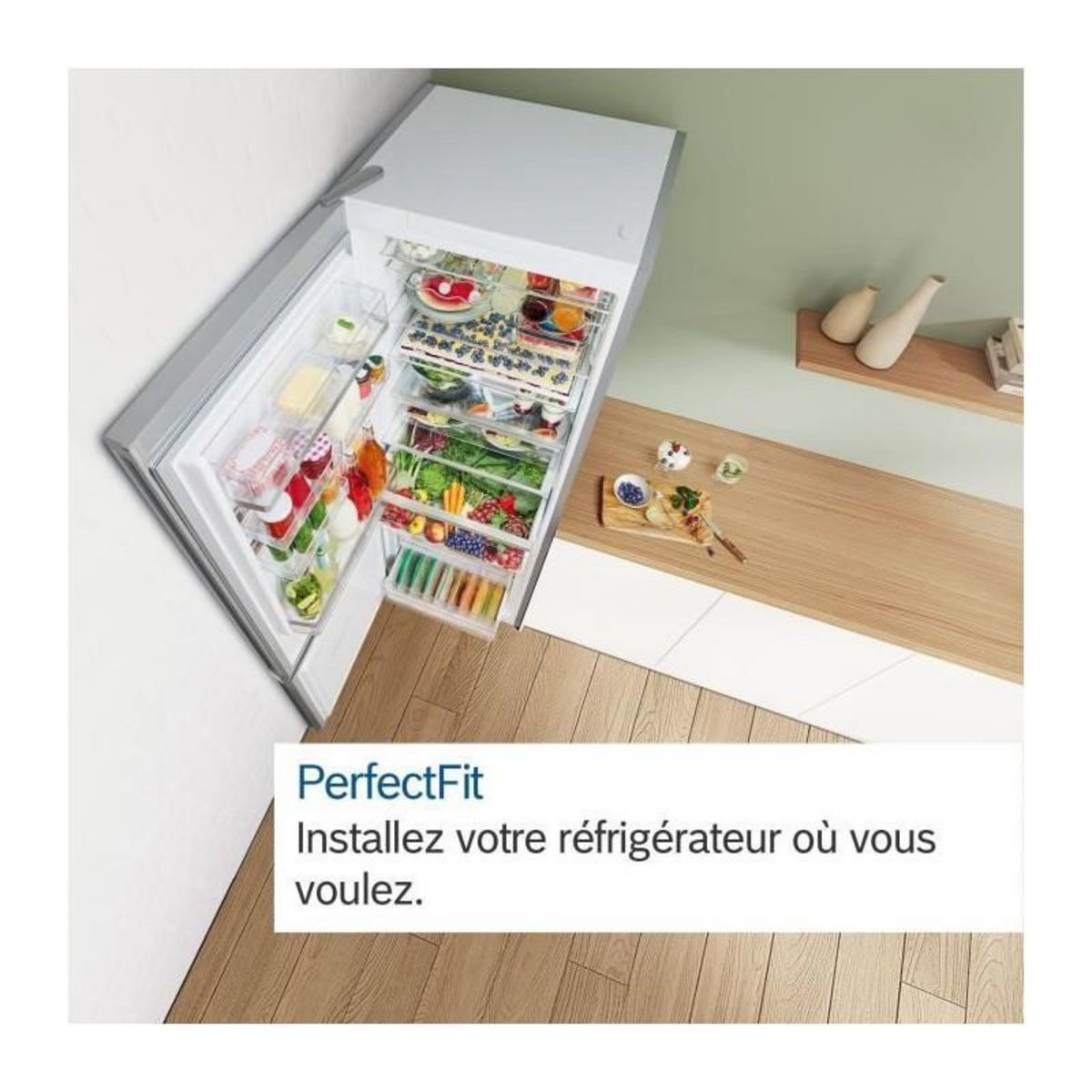 BOSCH Réfrigérateur combiné 70cm 440l nofrost - KGN49AIBT