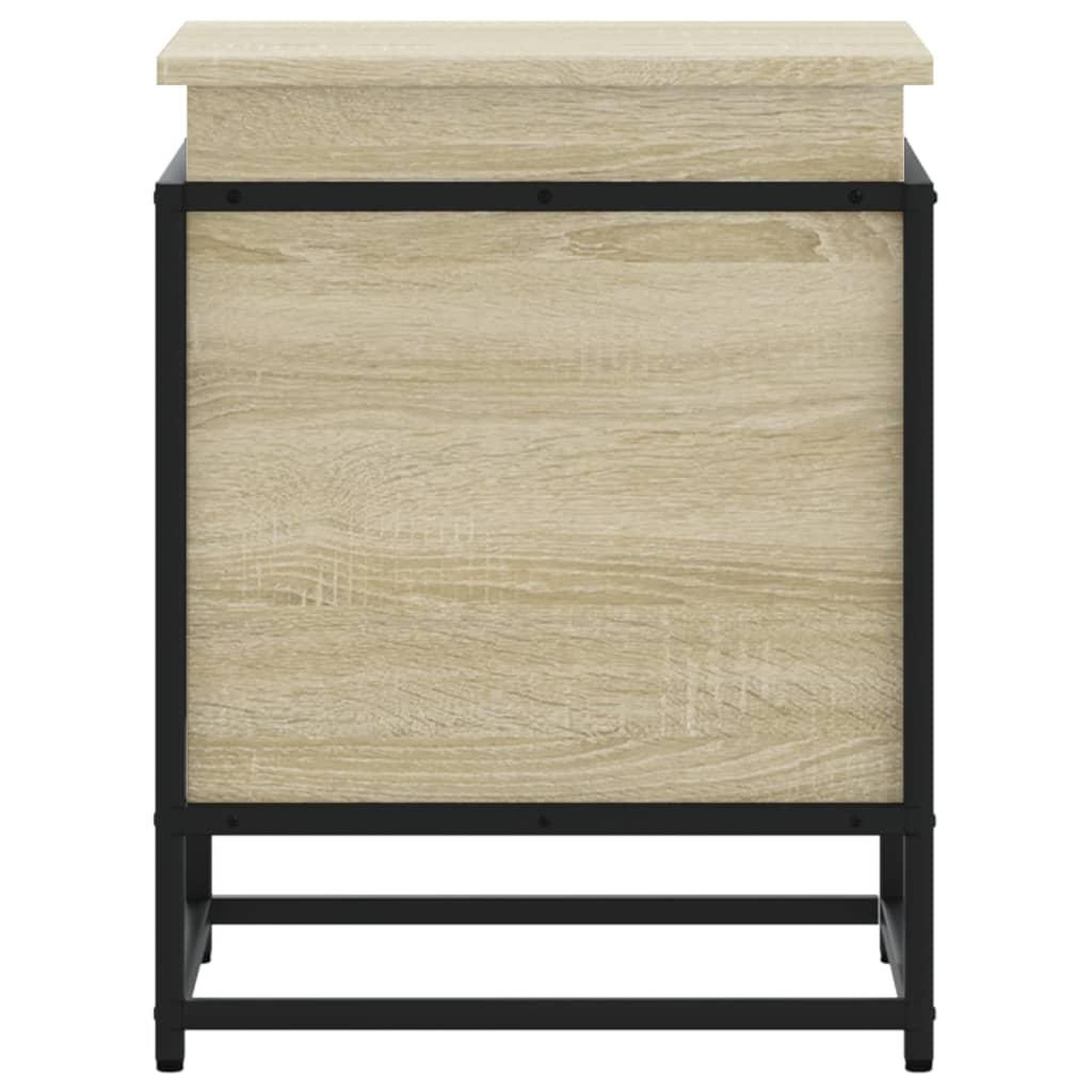 Voir la diapositive 4 : VIDAXL Boîte de rangement avec couvercle chene sonoma bois ingenierie