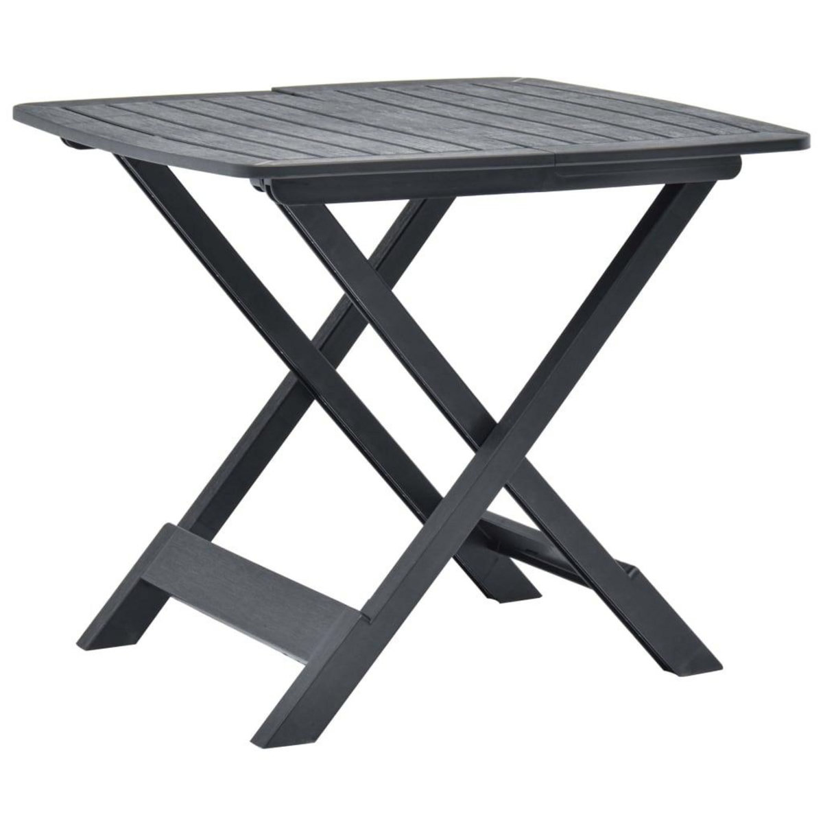 VIDAXL Table pliable de jardin Anthracite 79x72x70 cm Plastique