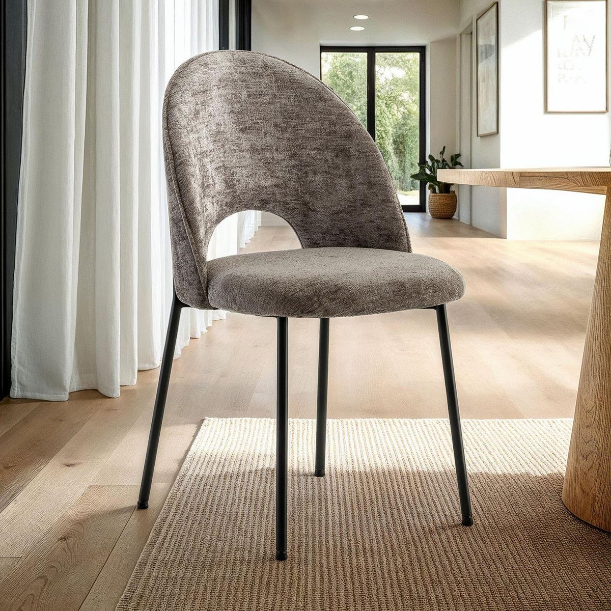 IDIMEX Lot de 2 chaises SERENA en tissu