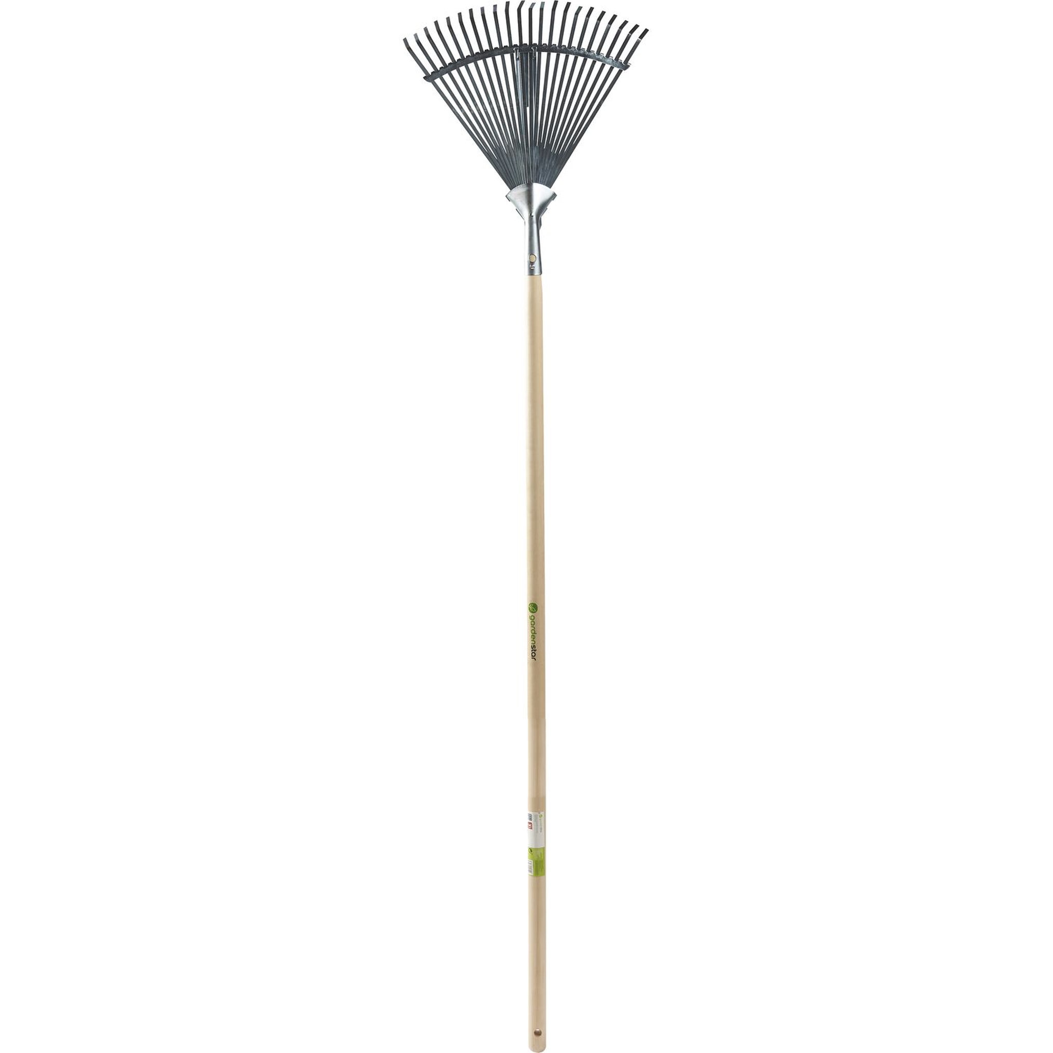 Voir la diapositive 1 : GARDENSTAR Râteau à feuilles - 22 dents avec tête ajustable
