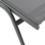 Voir la diapositive 4 : GARDEN STAR Bain de soleil multi-positions - Textilène et acier -  gris 