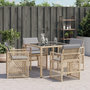 Voir la diapositive 3 : VIDAXL Chaises de jardin avec coussins lot de 4 melange beige