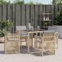 Voir la diapositive 3 : VIDAXL Chaises de jardin avec coussins lot de 4 melange beige