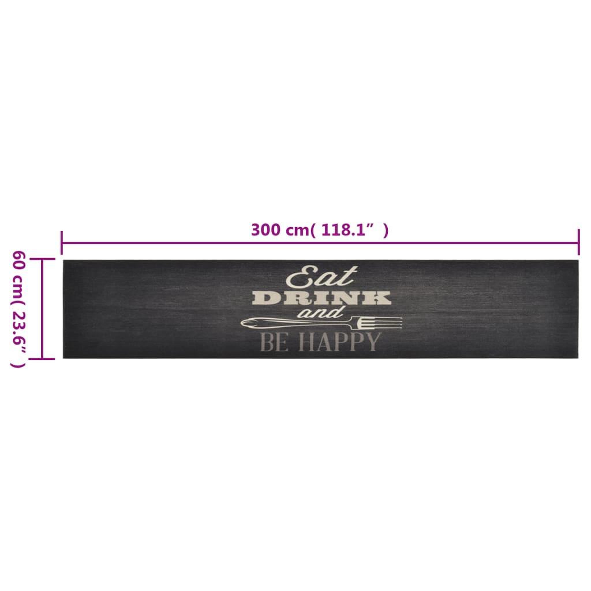 Voir la diapositive 5 : VIDAXL Tapis de cuisine lavable impression cuisine noir 60x300 cm