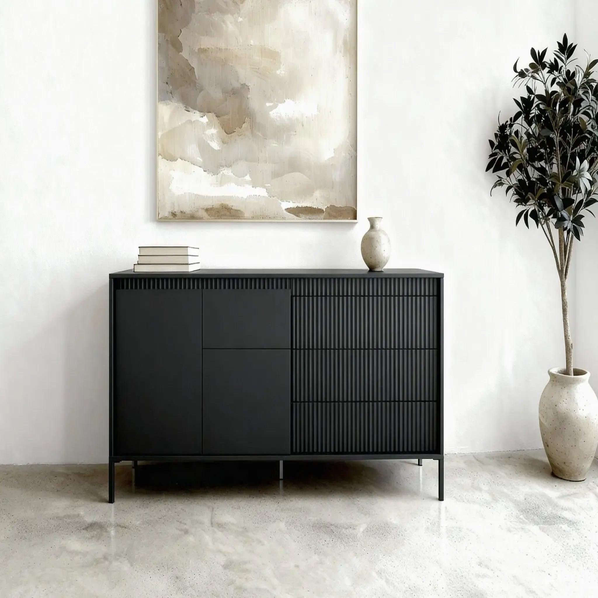 Voir la diapositive 2 : CASANOVA PARIS ALINA - Buffet 187cmpieds en métal
