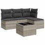 Voir la diapositive 2 : VIDAXL Salon de jardin 5 pcs avec coussins gris clair resine tressee