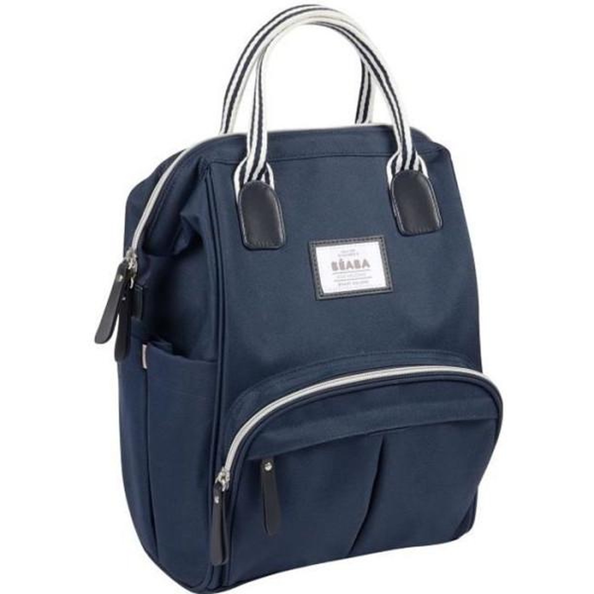 MARKET24 BEABA Sac a Dos a Langer pour Bébé Wellington, Grande capacité de rangement, Tapis a langer inclus, Grande ouverture, Bleu