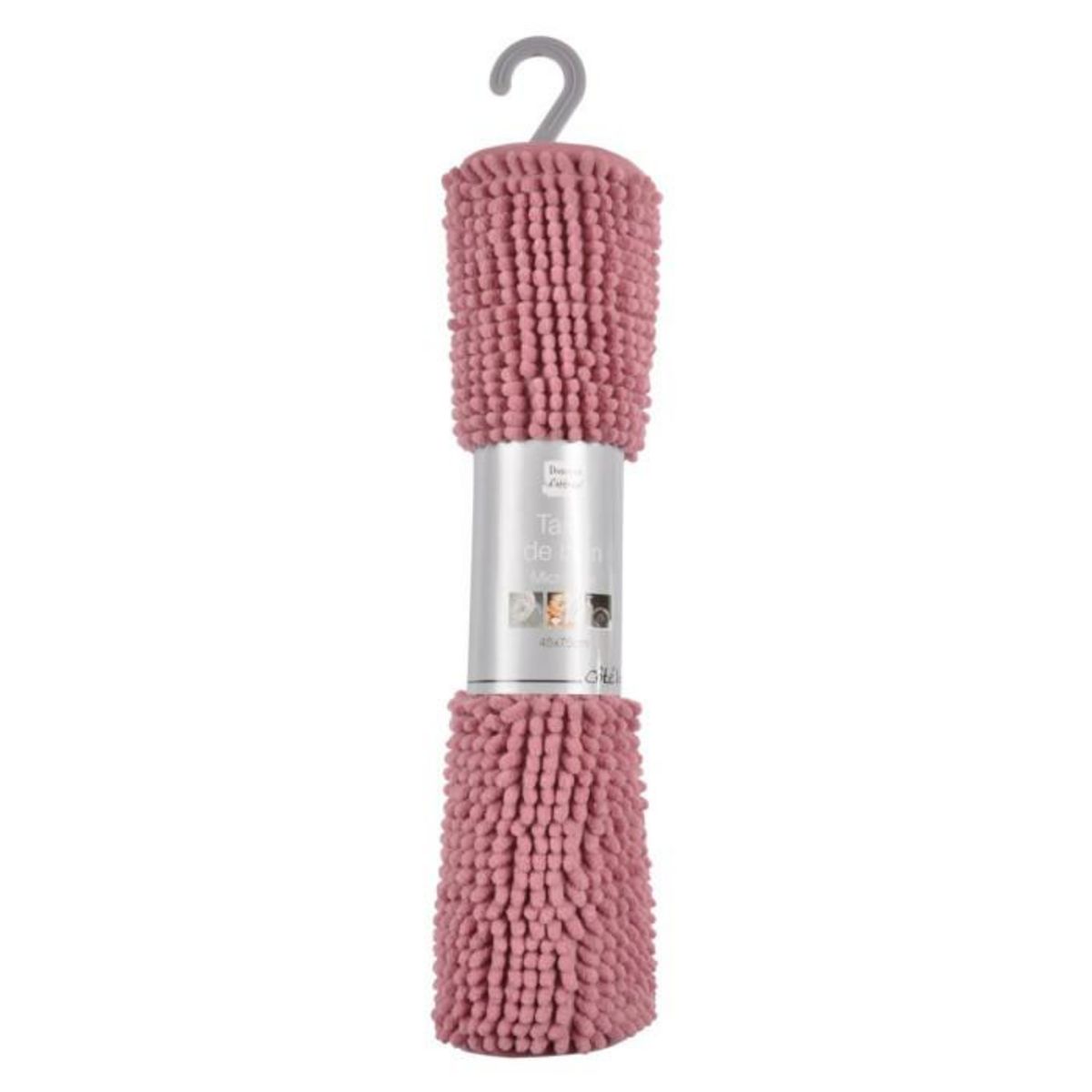 Paris Prix Tapis de Bain Microfibre  Sweety  45x75cm Rose