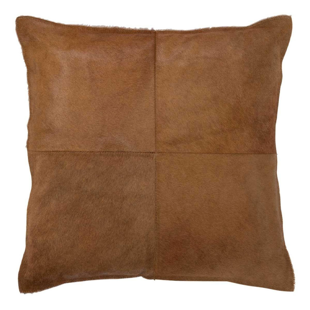 Paris Prix Coussin Effet Peau  Norbert  45x45cm Camel Foncé