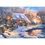 Voir la diapositive 4 : Castorland Puzzle 500 pièces : Cottage en hiver
