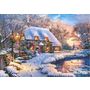 Voir la diapositive 4 : Castorland Puzzle 500 pièces : Cottage en hiver