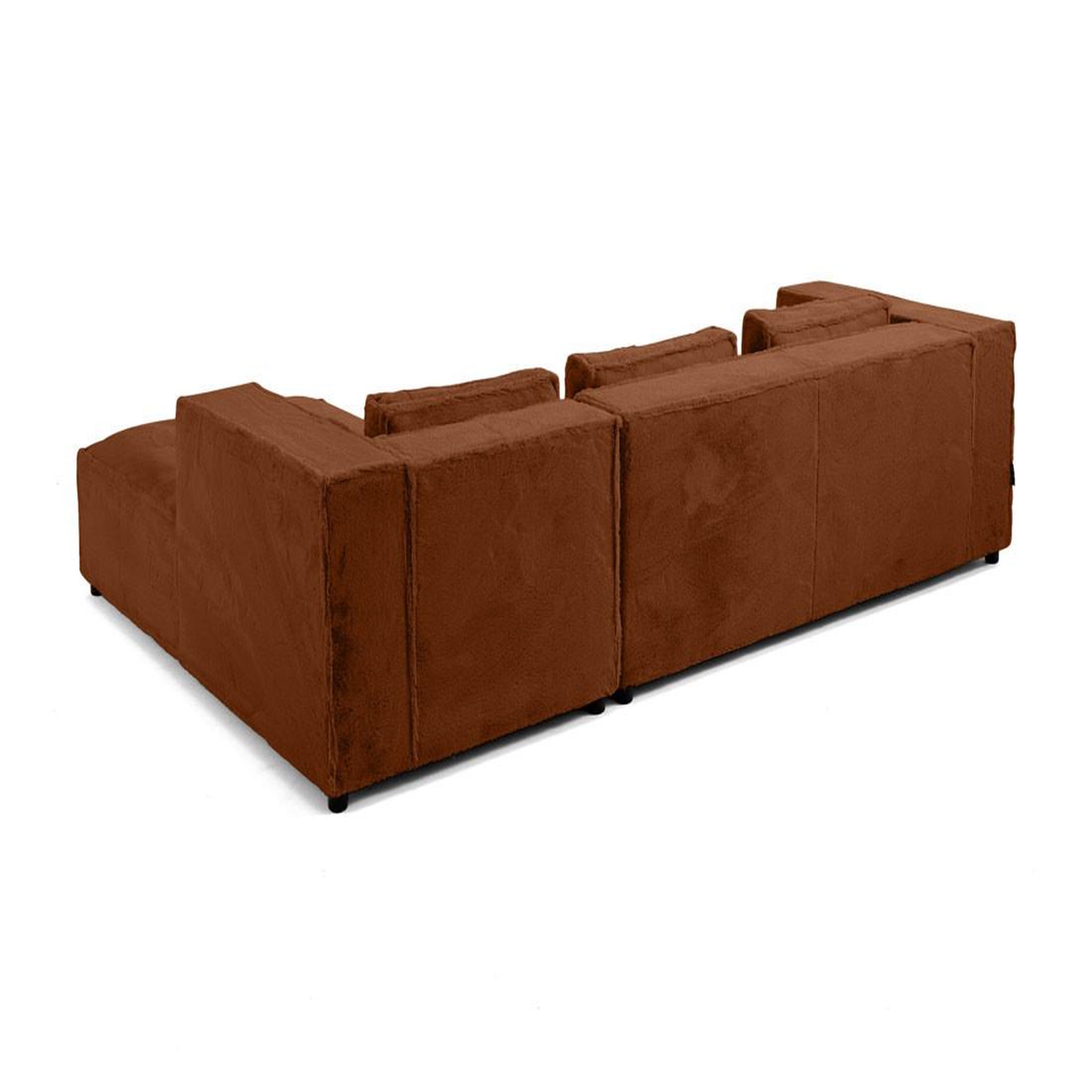 Voir la diapositive 4 : LISA DESIGN Stella - canapé d'angle droit - 4 places - en fausse fourrure
