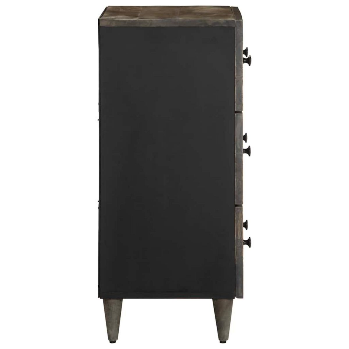 VIDAXL Buffets 2 pcs gris clair 60x33,5x75 cm bois de manguier massif