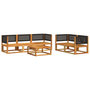 Voir la diapositive 3 : VIDAXL Salon de jardin avec coussins 6 pcs bois d'acacia solide