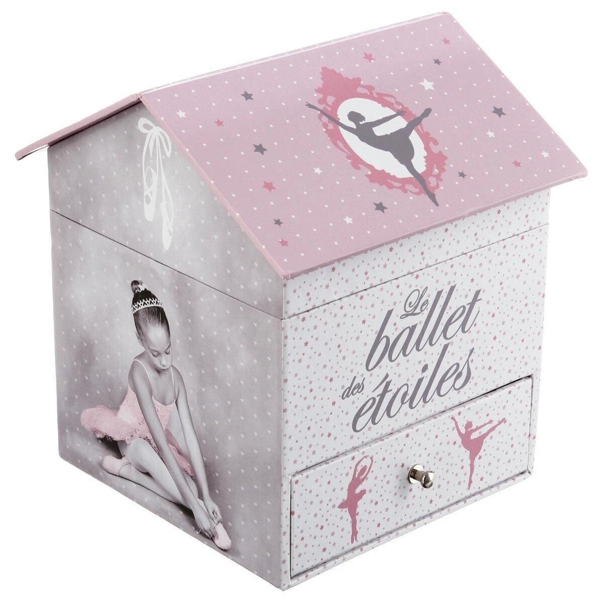 Atmosphera Kids Boîte à bijoux musicale  ballerine  16cm rose