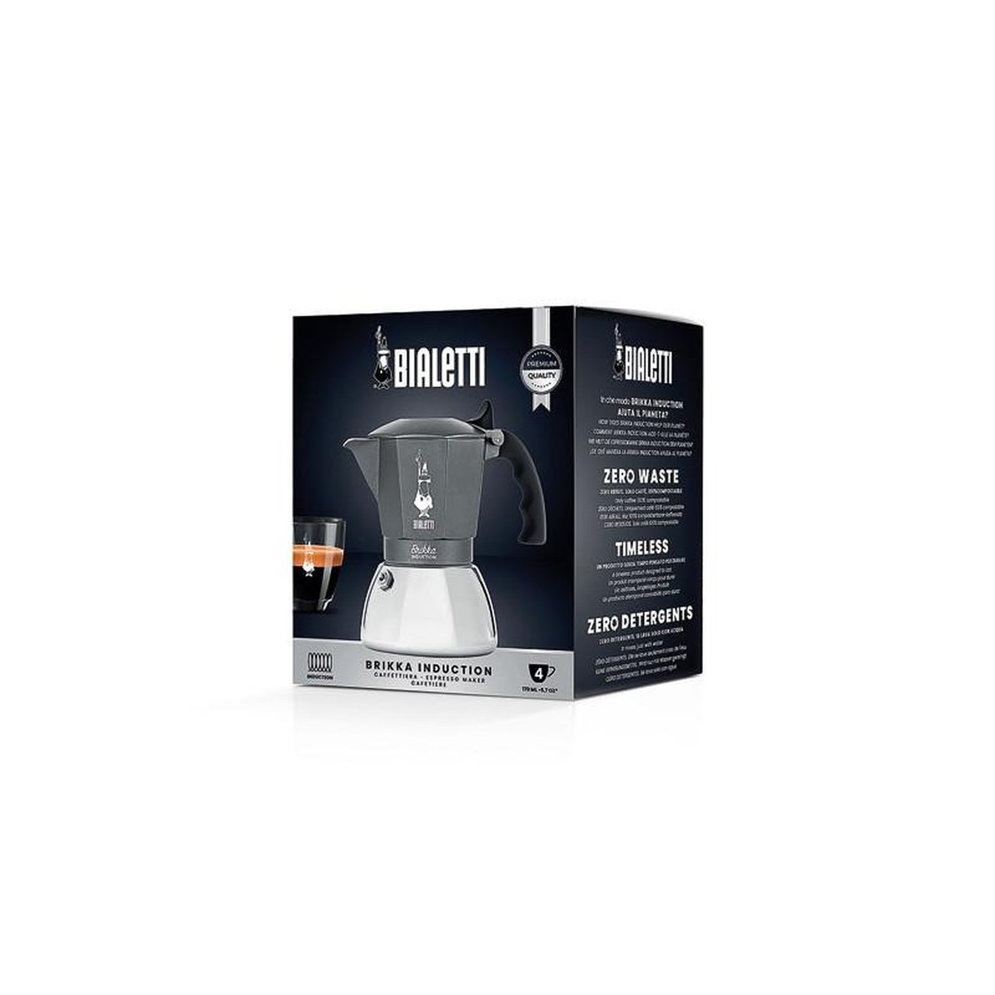 Voir la diapositive 3 : BIALETTI Cafetière italienne 4 tasses noir - 0007317