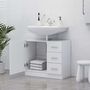 Voir la diapositive 3 : VIDAXL Armoire d'evier Blanc 63x30x54 cm Bois d'ingenierie