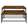 Voir la diapositive 5 : VIDAXL Tables basses gigognes 2 pcs chene fume bois d'ingenierie
