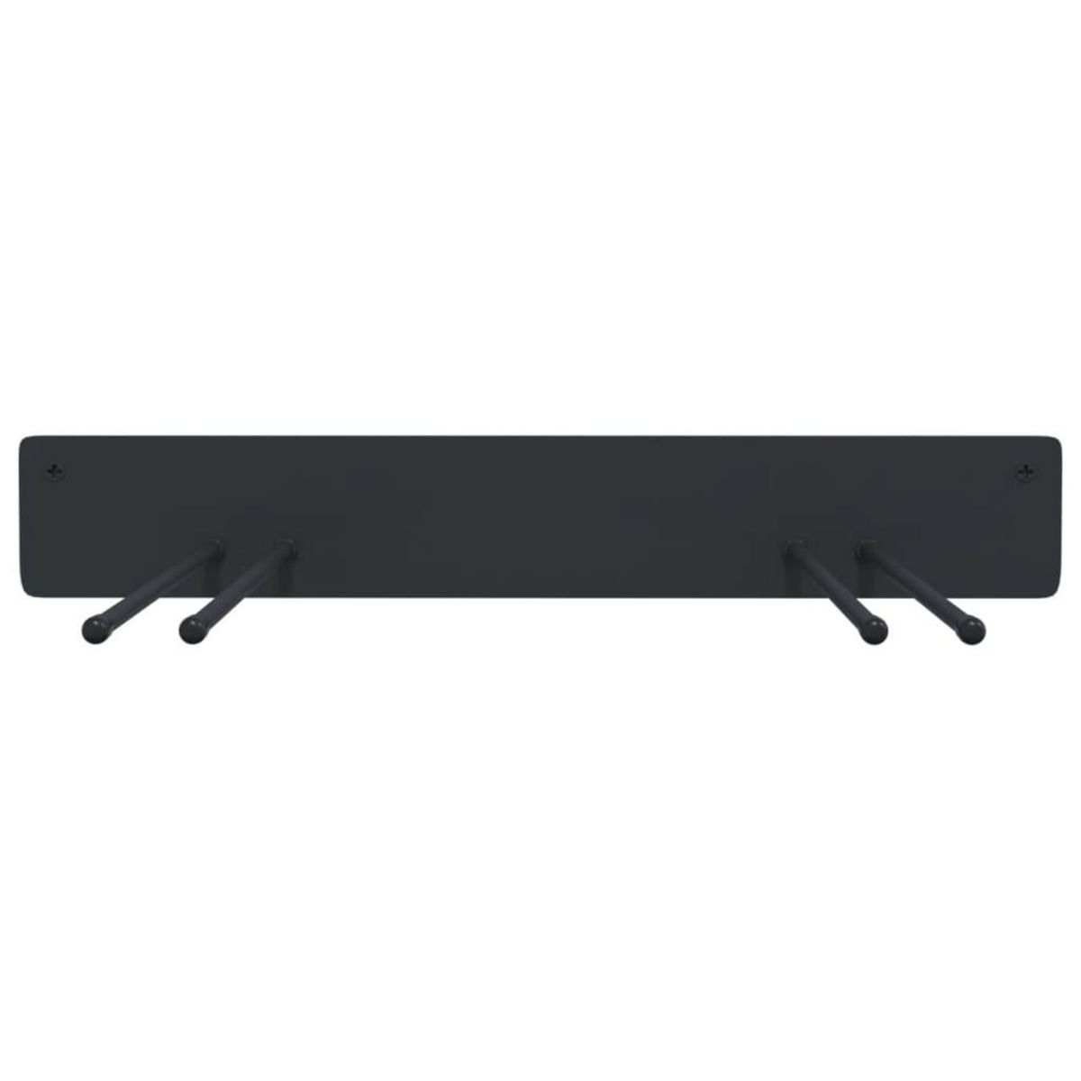 VIDAXL Supports muraux pour outils de jardin 4 pcs noir acier