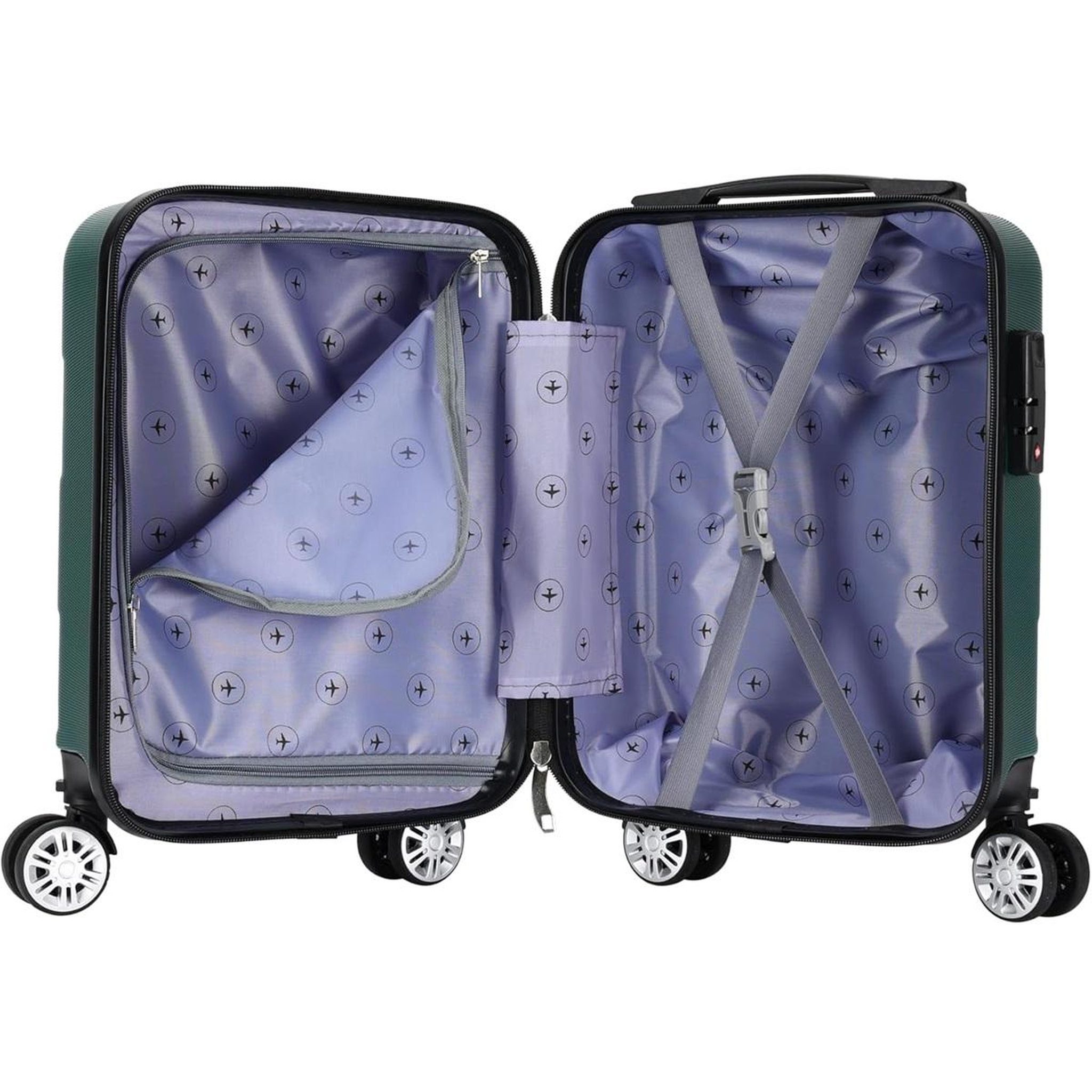 Voir la diapositive 2 : TROLLEY ADC Valise cabine à roulettes vert - val-721