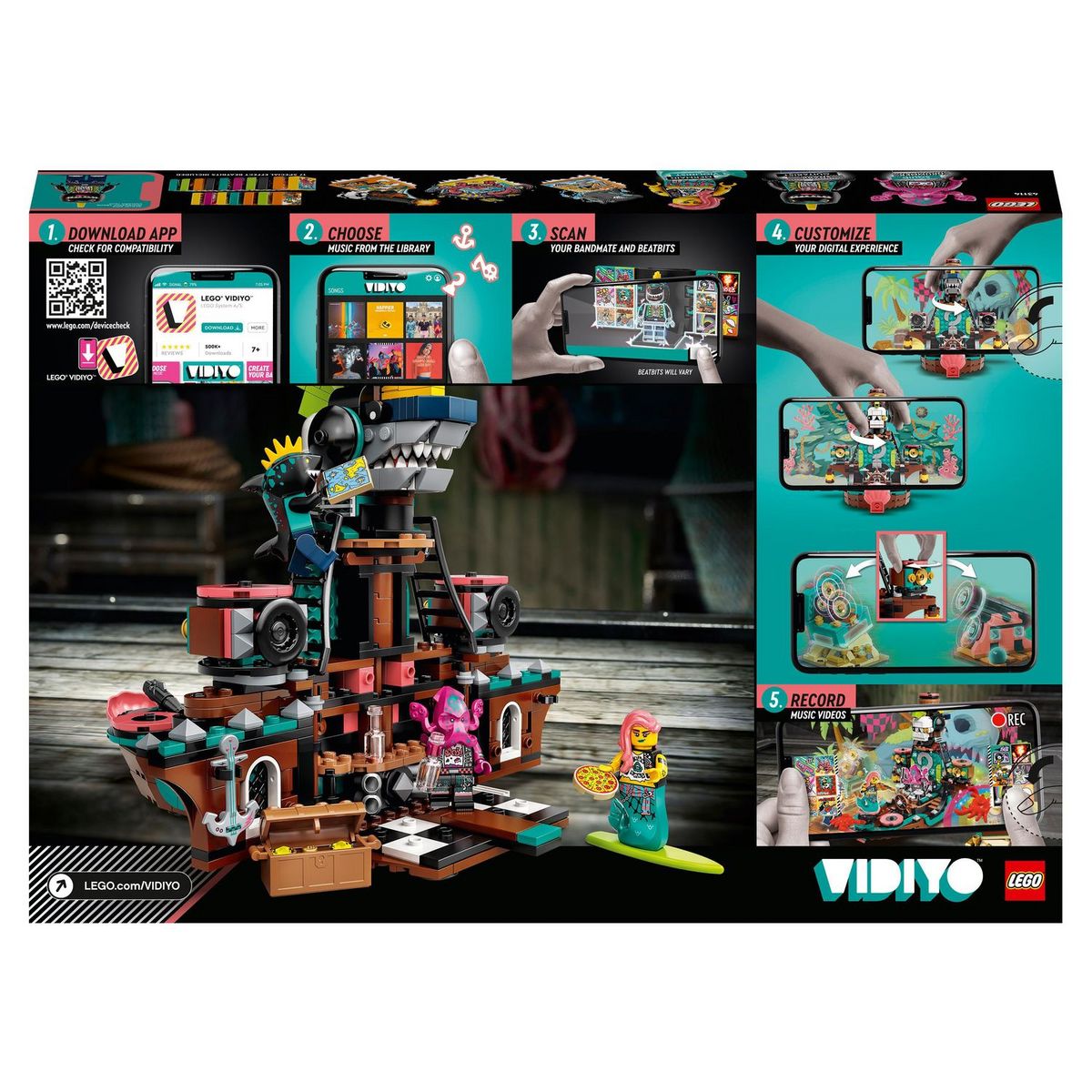 LEGO VIDIYO 43114 - Punk Pirate Ship BeatBox Music Video Maker dès 8 ans