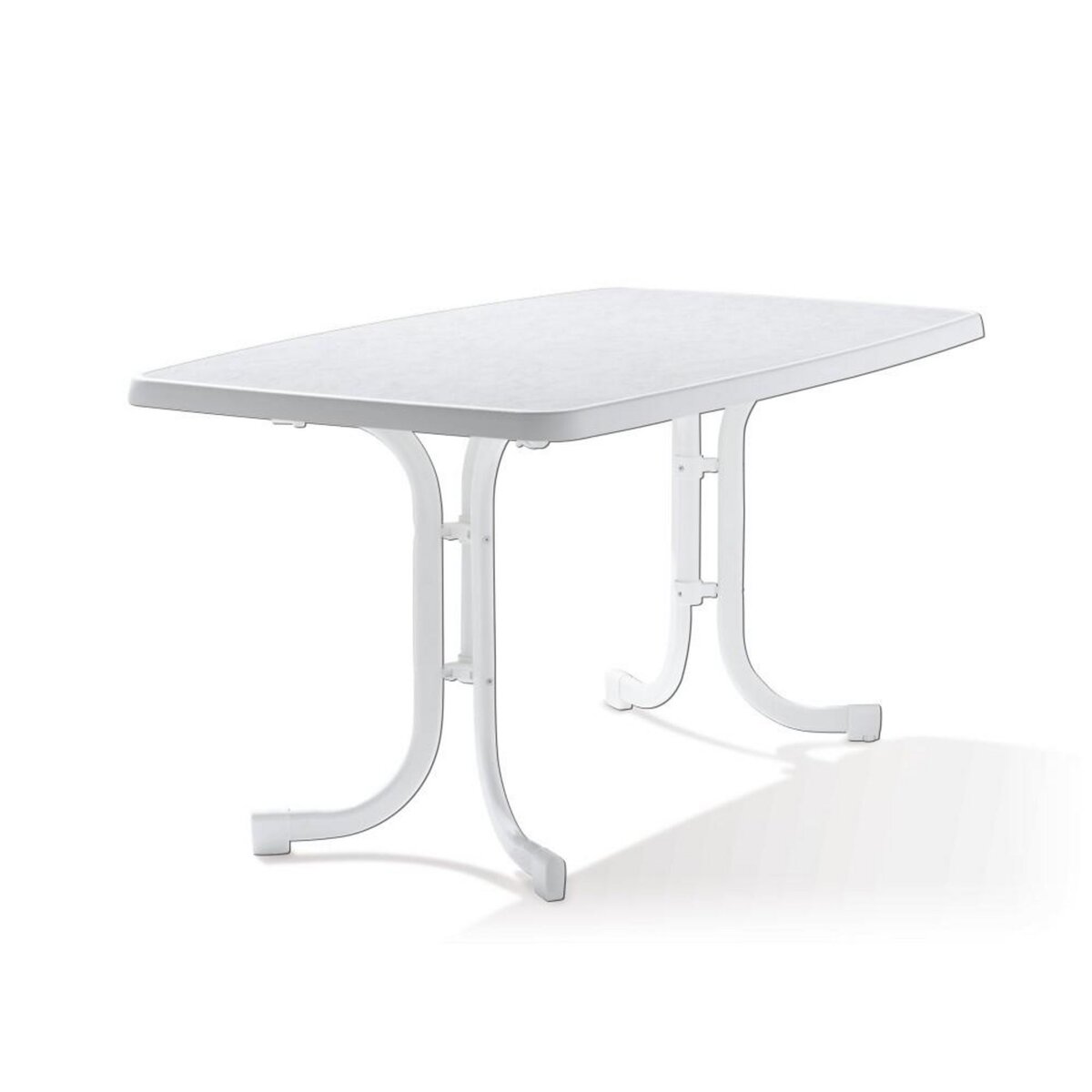 CENTRALE BRICO Table pliante Mecalit®-PRO 150 x 90 cm, plateau marbre  blanc, pieds blanc pas cher 