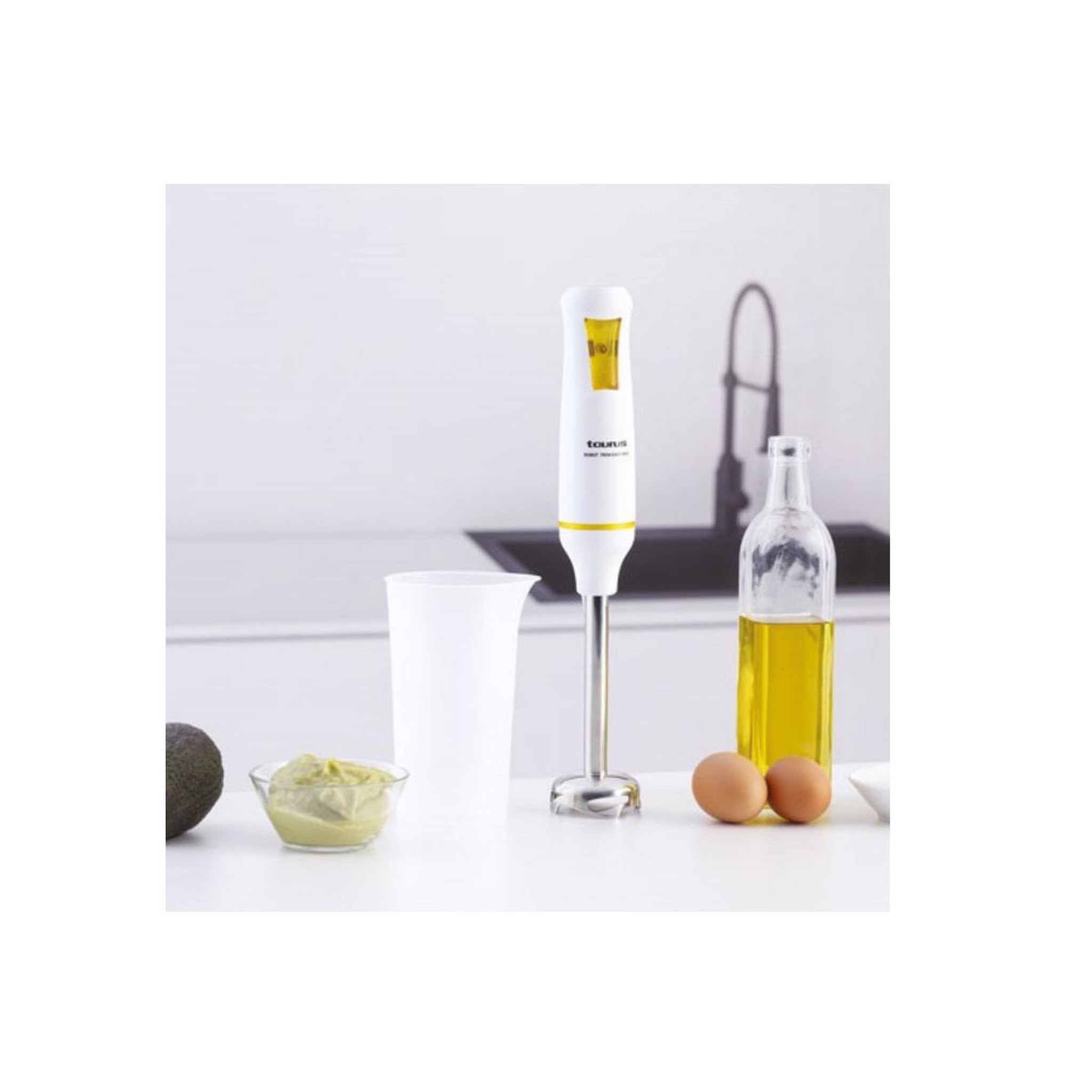 Voir la diapositive 5 : Taurus Mixeur plongeant 750w blanc/jaune - 916403000