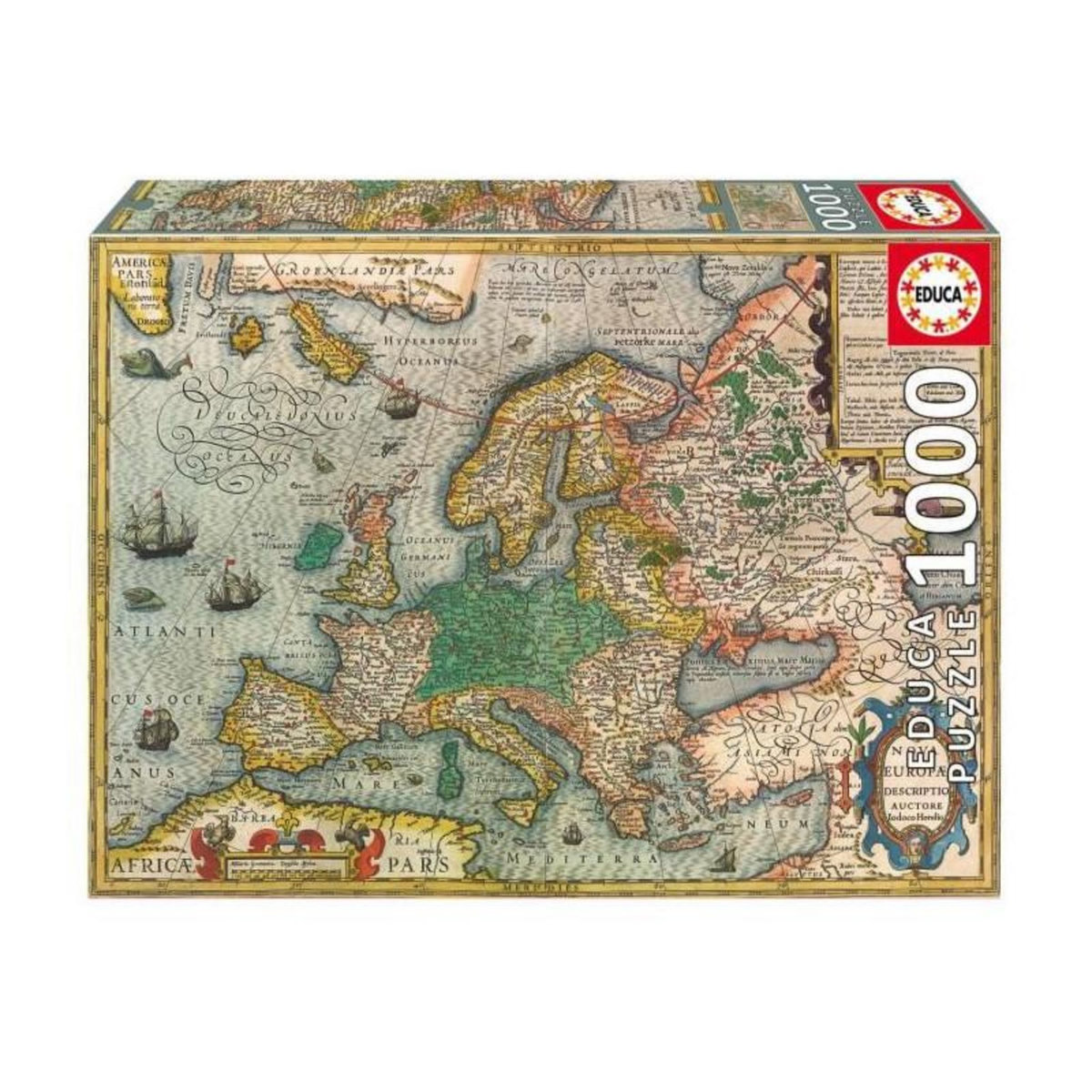 EDUCA CARTE D'EUROPE - Puzzle de 1000 pieces