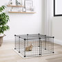 Voir la diapositive 1 : VIDAXL Cage animaux de compagnie a 12 panneaux et porte Noir 35x35 cm